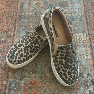 Cushionaire Leopard Print Slip On Sneakers